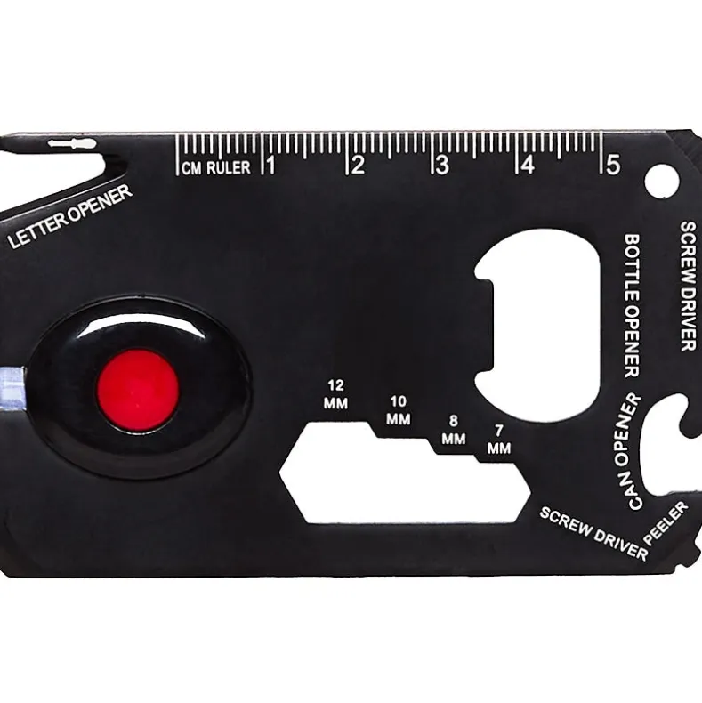 Compact LED Multifunction Stainless Steel 12 in 1 Tool