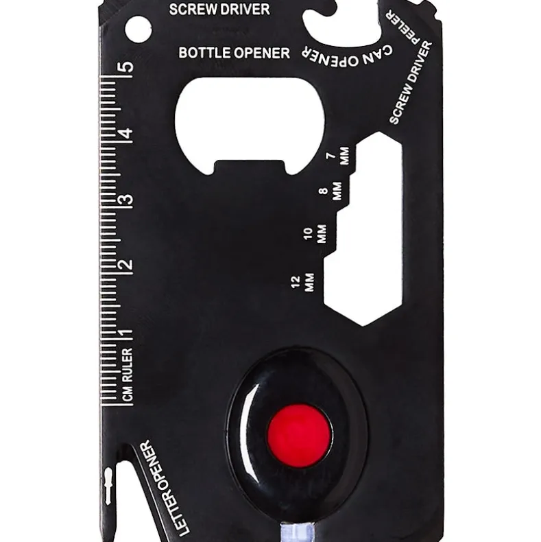 Compact LED Multifunction Stainless Steel 12 in 1 Tool