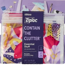Contain the Clutter Ziploc Bags - Set of 5