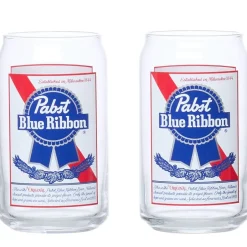 Corona or Pabst Blue Ribbon Beer Glass Set