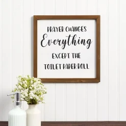 Country Bathroom Accents Tissue Box Cover or Wall Sign