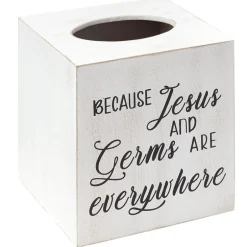 Country Bathroom Accents Tissue Box Cover or Wall Sign