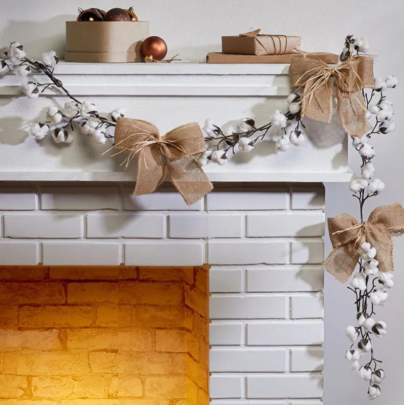 Country Cotton Boll Decor