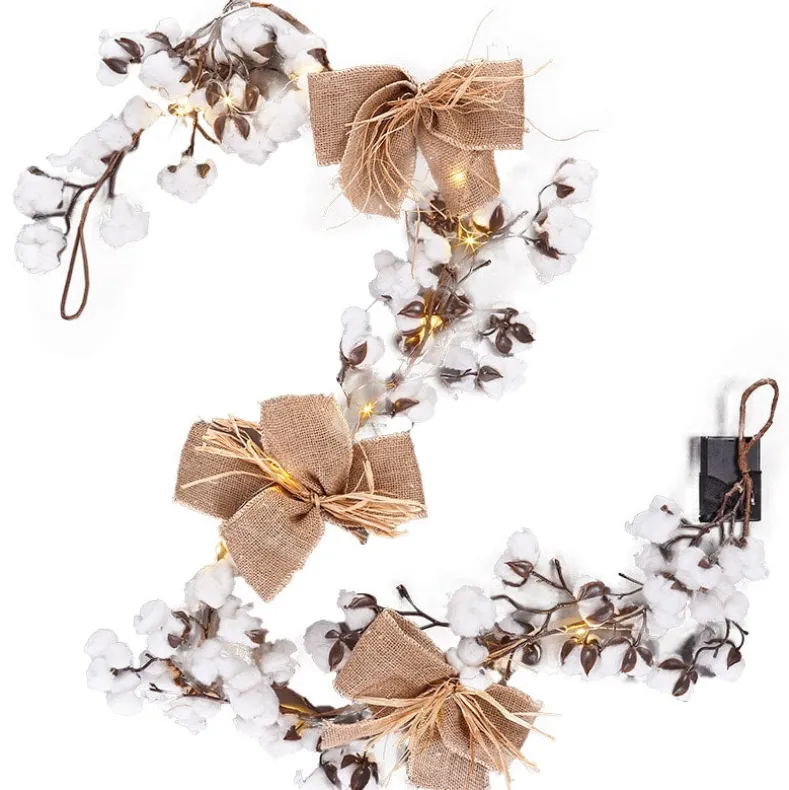 Country Cotton Boll Decor