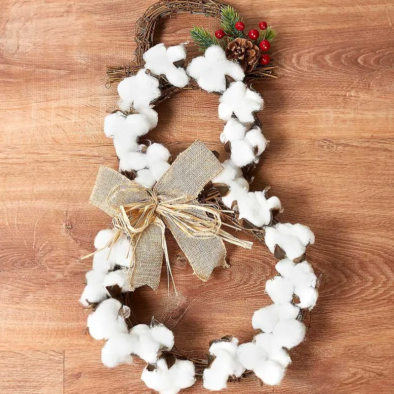 Country Cotton Boll Decor