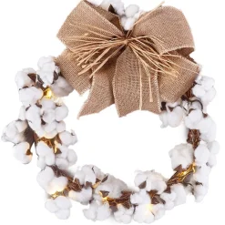 Country Cotton Boll Decor