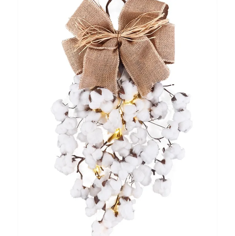 Country Cotton Boll Decor