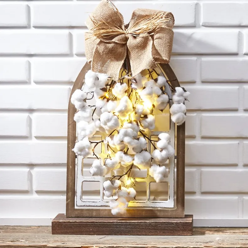 Country Cotton Boll Decor