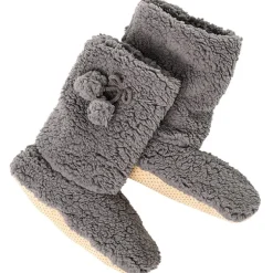 Cozy Sherpa Snuggle Socks Gray Small/Medium