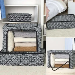 Damask Storage Bin for Bedroom or Closet