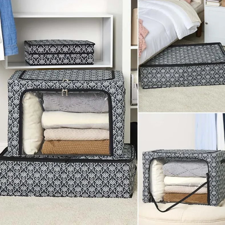 Damask Storage Bin for Bedroom or Closet