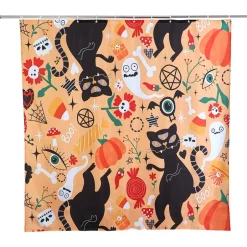 Dancing Cats Halloween Bath Set 16-Pc. Memory Foam
