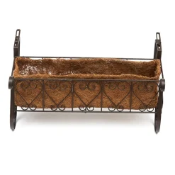 Decorative Fence and Rail Planters for Outdoor Flowers