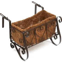 Decorative Fence and Rail Planters for Outdoor Flowers