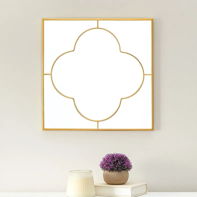 Decorative Flower or Oval Metal Mirrors - Black or Gold