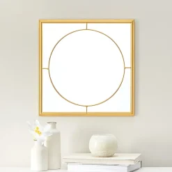 Decorative Flower or Oval Metal Mirrors - Black or Gold