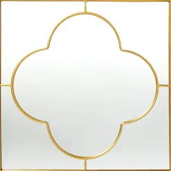 Decorative Flower or Oval Metal Mirrors - Black or Gold