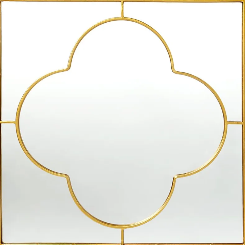 Decorative Flower or Oval Metal Mirrors - Black or Gold