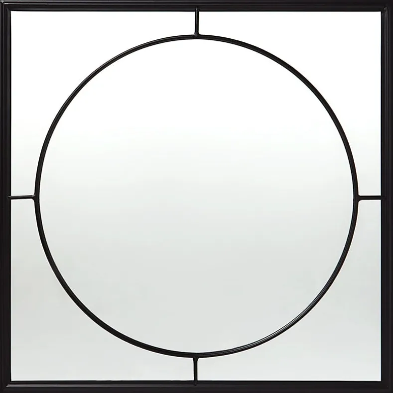 Decorative Flower or Oval Metal Mirrors - Black or Gold