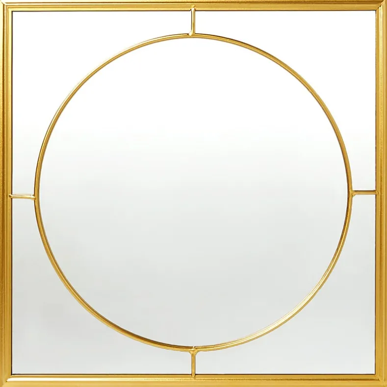 Decorative Flower or Oval Metal Mirrors - Black or Gold