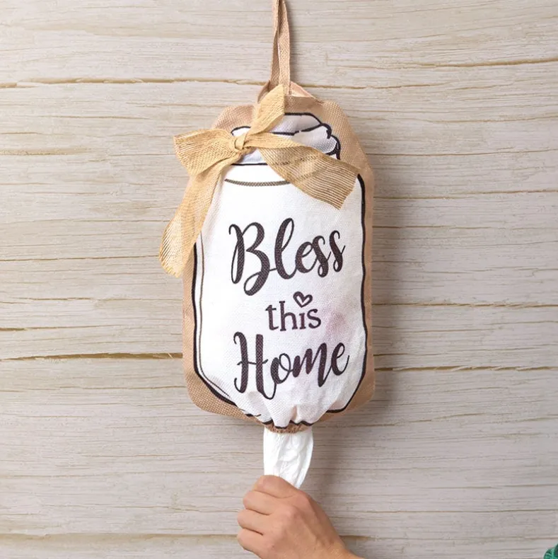 Decorative Grocery Plastic Bag Holder