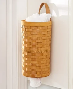 Decorative Grocery Plastic Bag Dispenser - Woven Design
