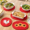 Decorative Kitchen Fabric Trivets - Set of 3