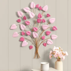 Decorative Metal Wall Tree Décor - Blue/Green, Copper, or Mauve