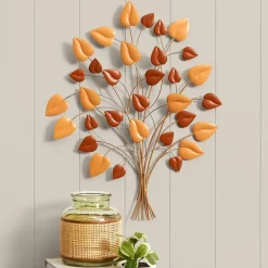 Decorative Metal Wall Tree Décor - Blue/Green, Copper, or Mauve