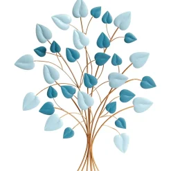 Decorative Metal Wall Tree Décor - Blue/Green, Copper, or Mauve