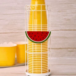Decorative Plastic Cup Holder with Interchangeable Icons