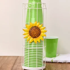 Decorative Plastic Cup Holder with Interchangeable Icons