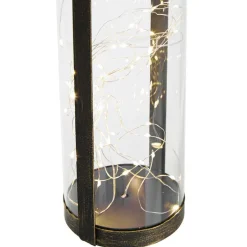 Decorative Wall Sconce With Fairy Lights - Black, Rustic Copper, or White