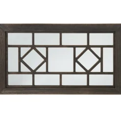 Decorative Wood Rectangular Black Framed Mirror