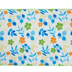Dish Drying Mat Absorbent Kitchen Counter Mat Floral