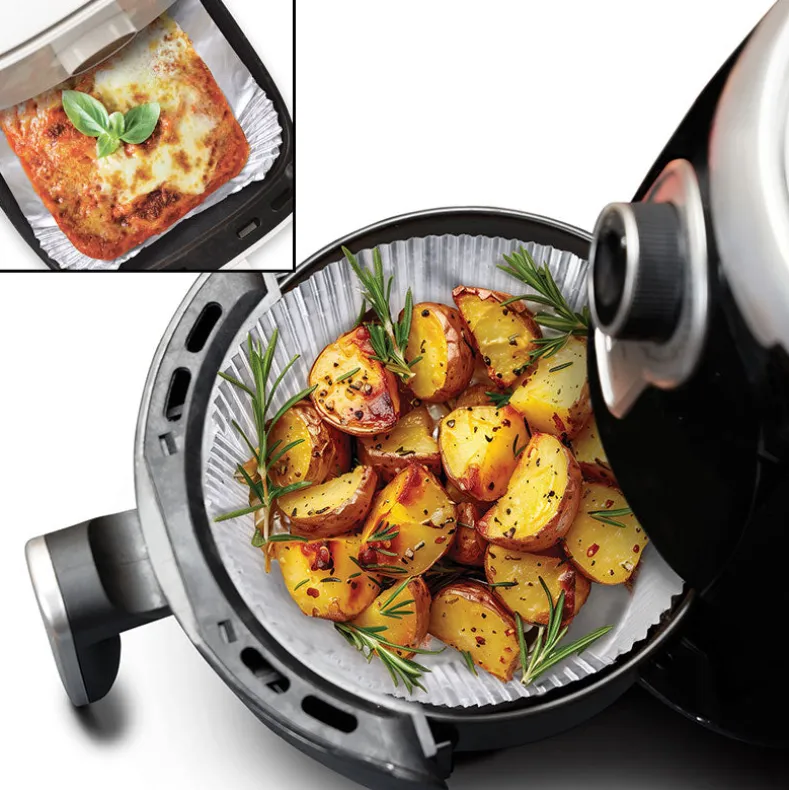 Disposable Foil Air Fryer Liners - Set of 24 - Square or Round