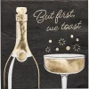 Disposible Gold Paper Salad Plate and Napkin Set for Celebrations