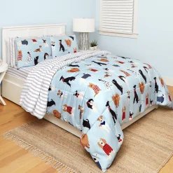 Dog's Life Reversible Queen or King Complete Comforter Set