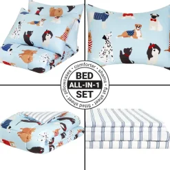 Dog's Life Reversible Queen or King Complete Comforter Set