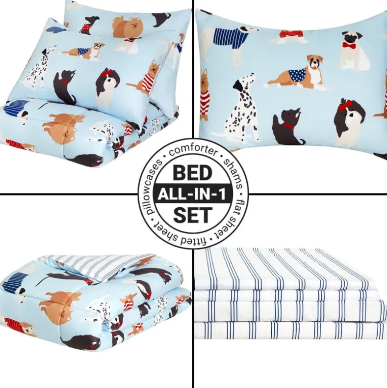 Dog's Life Reversible Queen or King Complete Comforter Set