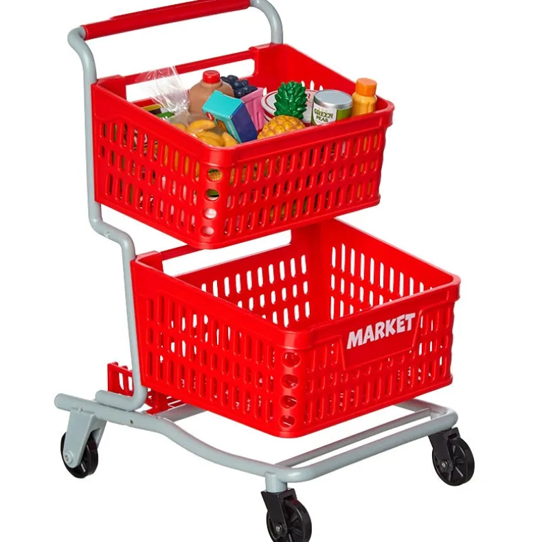 18" Doll Shopping Cart With Food Accessories