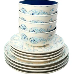 Dolly Parton Stoneware Everyday Paisley 12-Pc Dinnerware Set