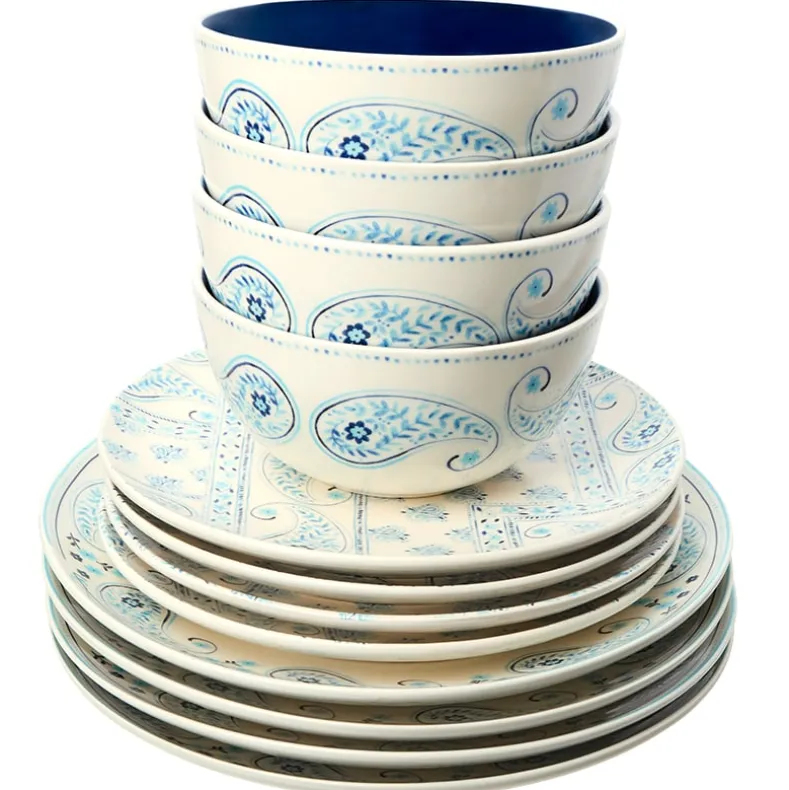 Dolly Parton Stoneware Everyday Paisley 12-Pc Dinnerware Set