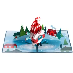 3-D Pop-Up Holiday Greeting Card