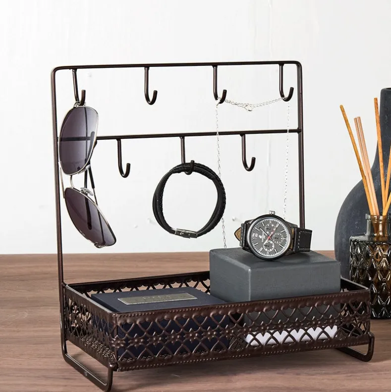 Dresser Top Organizer with Hooks