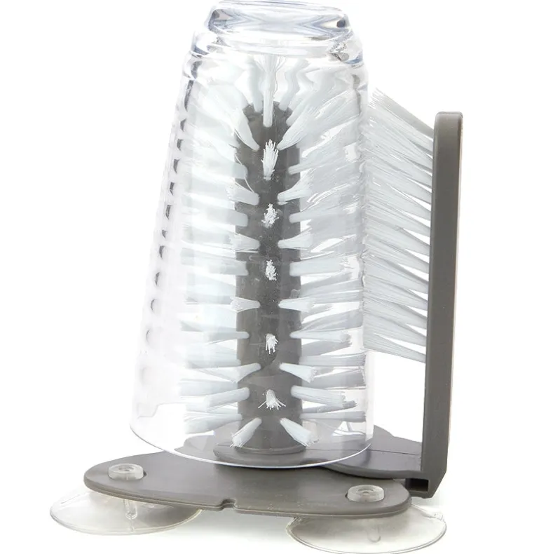 Drinkware Cleaner with Brush and Suction Base