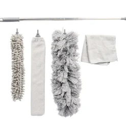 Duster Cleaning 5 PC. Set With 17" To 96" Extendable Lightweight Pole