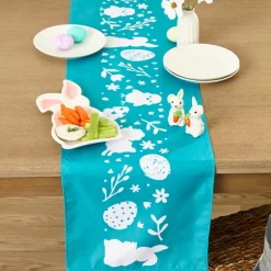 Easter Bunny Tableware, Ceramic Serving Pieces or Table Runner