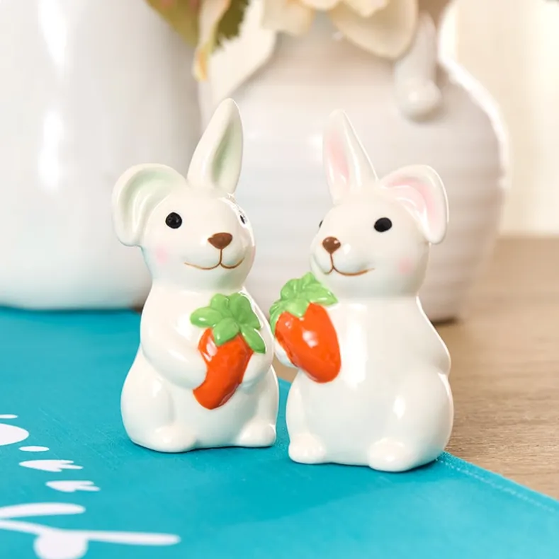 Easter Bunny Tableware, Ceramic Serving Pieces or Table Runner