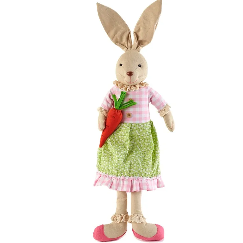 Easter Country Bunnies, Decorative Carrot Garland, or Carrot Wreath